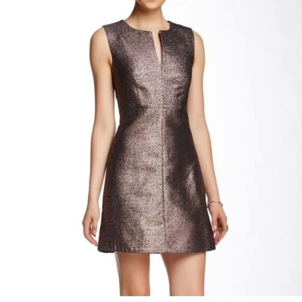 Diane Von Furstenberg Sleeveless Powder Pink/Gold Yvette Dress